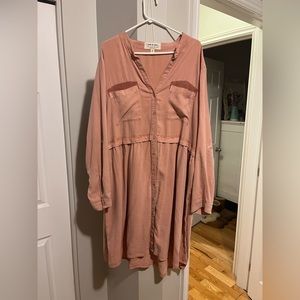 Lovely salmon/coral Anthropologie dress